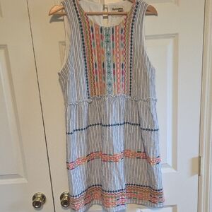 Savanna Jane Striped/Multi Colored Mini Dress. Size L